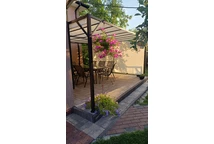 Метални градински мебели Modena за 8 души с голяма маса Garden Point, сиви