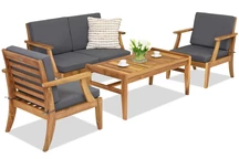 Градински мебели от акациево дърво Danang Coffee 4 Garden Point
