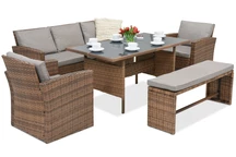 Градински мебели от синтетичен ратан Marsylia Garden Point кафяв