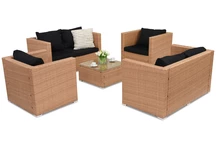 Градински мебели от техноратан Roma Coffee 6 Garden Point меден цвят