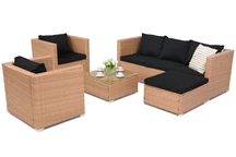Градински мебели от техноратан Roma Corner 6 Garden Point мед