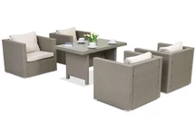Градински мебели от техноратан Roma Premium 4 Garden Point светло сиво