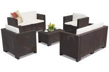 Комплект мебели от кафяв ратан Colorado Coffee 6 Bica