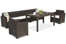 Комплект мебели от техноратан Nebraska Apetito Max 7 кафяв Bica