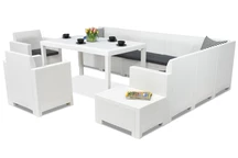 Комплект мебели от техноратан Nebraska Comida Max 9 бял Bica