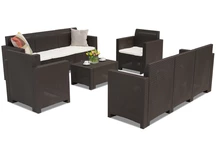 Комплект техноратанови мебели Nebraska Coffee за 8 души кафява Bica