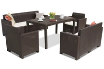 Мебели от техноратан Nebraska Apetito 7 кафяв Bica