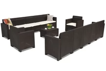 Мебели от техноратан Nebraska Coffee Max 12 кафява Bica
