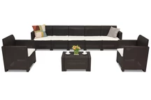 Мебели от техноратан Nebraska Coffee Max 7 кафява Bica