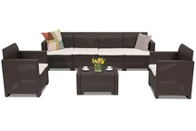 Мебели от техноратан Небраска Кафе 6 кафява Бика