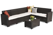 Техноратанов ъглов диван в комплекта Nebraska Corner Max 6 кафяв Bica