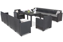 Техноратанови мебели Nebraska Apetito Max 12 антрацит Bica