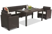 Техноратанови мебели Nebraska Apetito Max 6 kафяви Bica