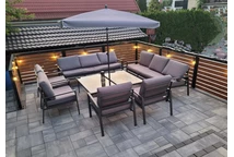 Съвременни метални градински мебели Vigo Garden Point антрацит