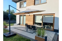 Бежов вътрешен чадър Pisa 3.5m Garden Point