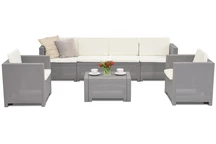 Диван полиратанова гарнитура Colorado Coffee 6 Max grey Bica
