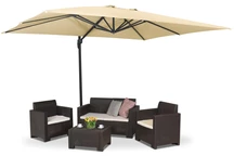 Градински чадър Siena 3x4m бежов Garden Point