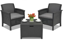 Комплект антрацит Venezia Terrace Box 2 от полиратан с ракла Bica