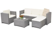 Комплект разтегателна мебел от полиратан Colorado Relax Corner 5 Bica сив
