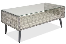 Масичка за кафе от техноратан Bilbao Garden Point бяла