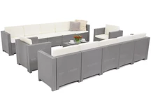Полиратанов комплект с два големи дивана Colorado Coffee Max 12 сива Bica