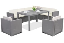 Техноратанов комплект с ъглов диван Colorado Comida Max 8 Bica сив