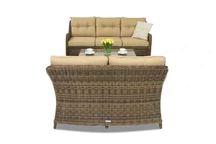 Ратанова мебел Toledo Coffee с масичка за 5 Garden Point кафява