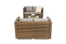 Roma Coffee ратанова мебел с масичка за 4 Garden Point кафява