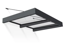 Алуминиев сенник за врата Sophia XL 1,4 x 1,9 м Palram - Canopia антрацит