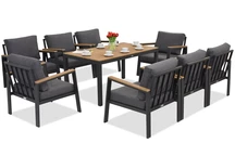 Алуминиеви градински мебели Zakintos Premium 8 anthracite Garden Point