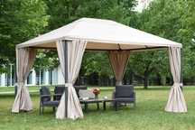 Бежов градински павилион Madrid 3 x 4 Premium Garden Point