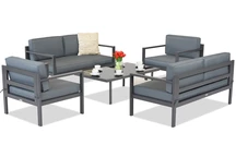 Garden Point Porto Coffee 6 антрацит комплект градински мебели