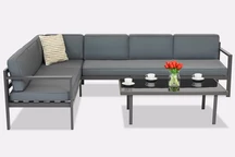 Garden Point Porto Corner 5 антрацитен комплект ъглови мебели