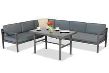 Градински ъгъл с маса Porto Comida 5 антрацит Garden Point