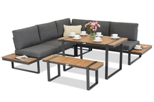 Комплект алуминиеви ъглови мебели Garden Point Salerno grey