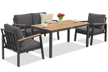 Zakintos Apetito 4 антрацитен алуминиев комплект Garden Point