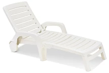 Градински шезлонг Riva white Bica