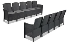 Комплект мебели Technorattan Lido Coffee 10 антрацит Bica