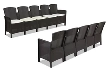 Комплект Technorattan Lido за 10 души кафяв Bica