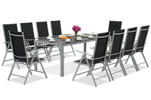 Алуминиеви градински мебели Garden Point с голяма маса Polywood Verona за 10 души