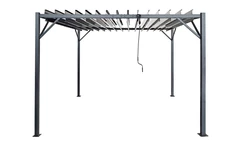 Антрацит Tasos 3х3 м пергола за вътрешен двор с мрежа против комари Garden Point