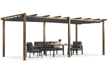 Барбадос пергола за тераса 3х6 м Garden Point woodlike-anthracite