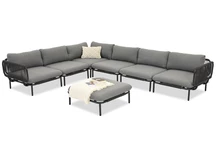 Garden Point Perez Corner 5 антрацитен комплект ъглови мебели