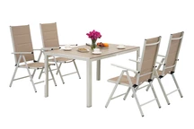 Градински комплект за 4 лица от поливо дърво Verona Garden Point beige