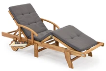 Градински шезлонг от акациево дърво с възглавница Коста Рика Garden Point