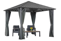 Itaka 3x3 градинска беседка със завеси антрацит Garden Point
