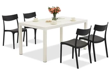 Комплект градински мебели King/Provence в бяло и антрацит за 4 души Bica