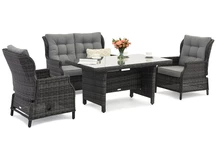Malaga Apetito 4 антрацит Garden Point technorattan furniture