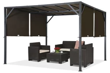 Метална пергола за тераса Santorini 3 x 4 м кафява Garden Point