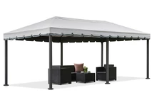 Сив градински павилион Valencia 3x6 m Garden Point